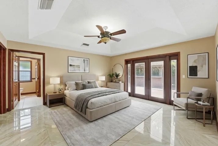 Primary bedroom (staged)