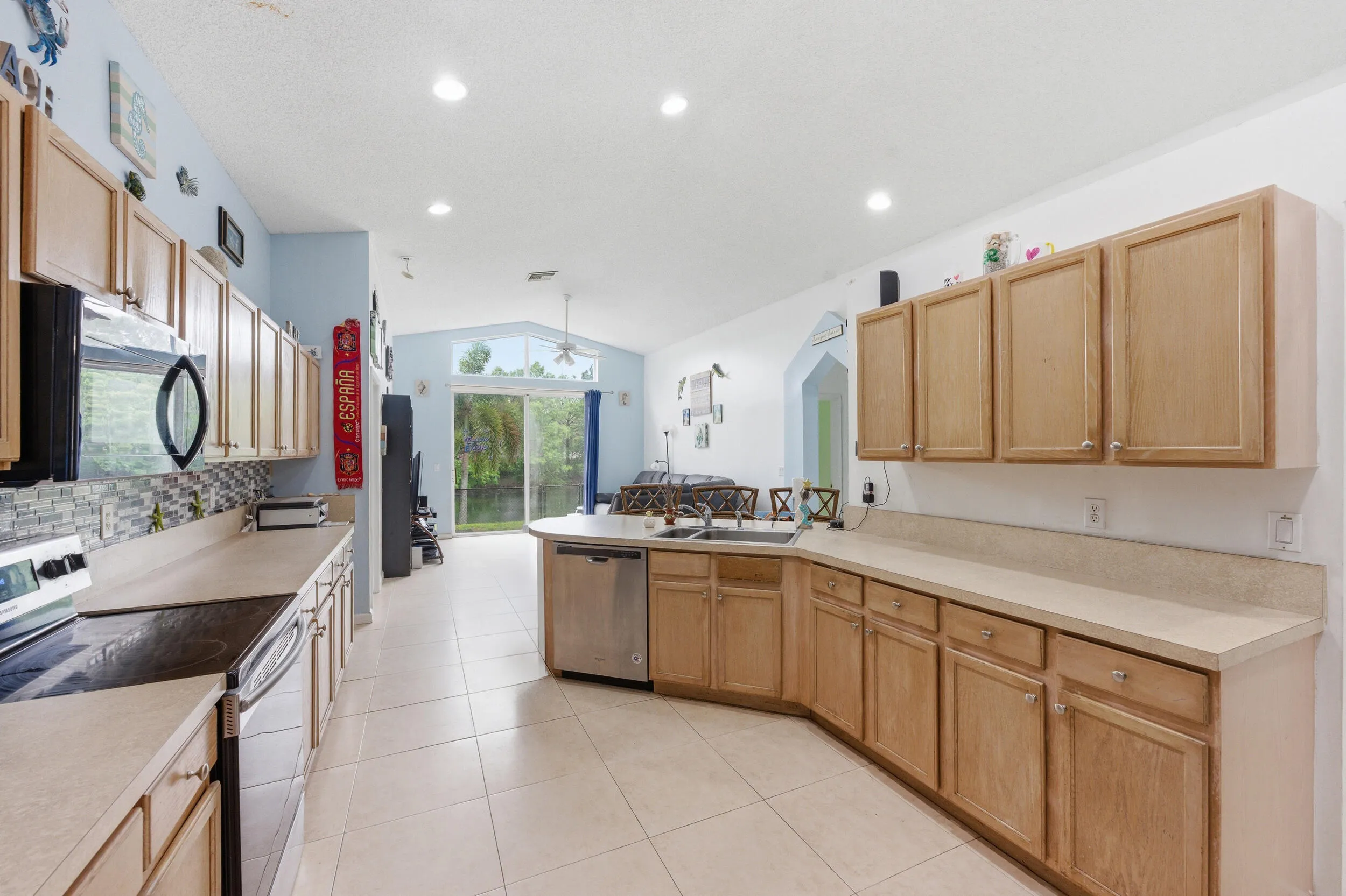 Large, open kitchen