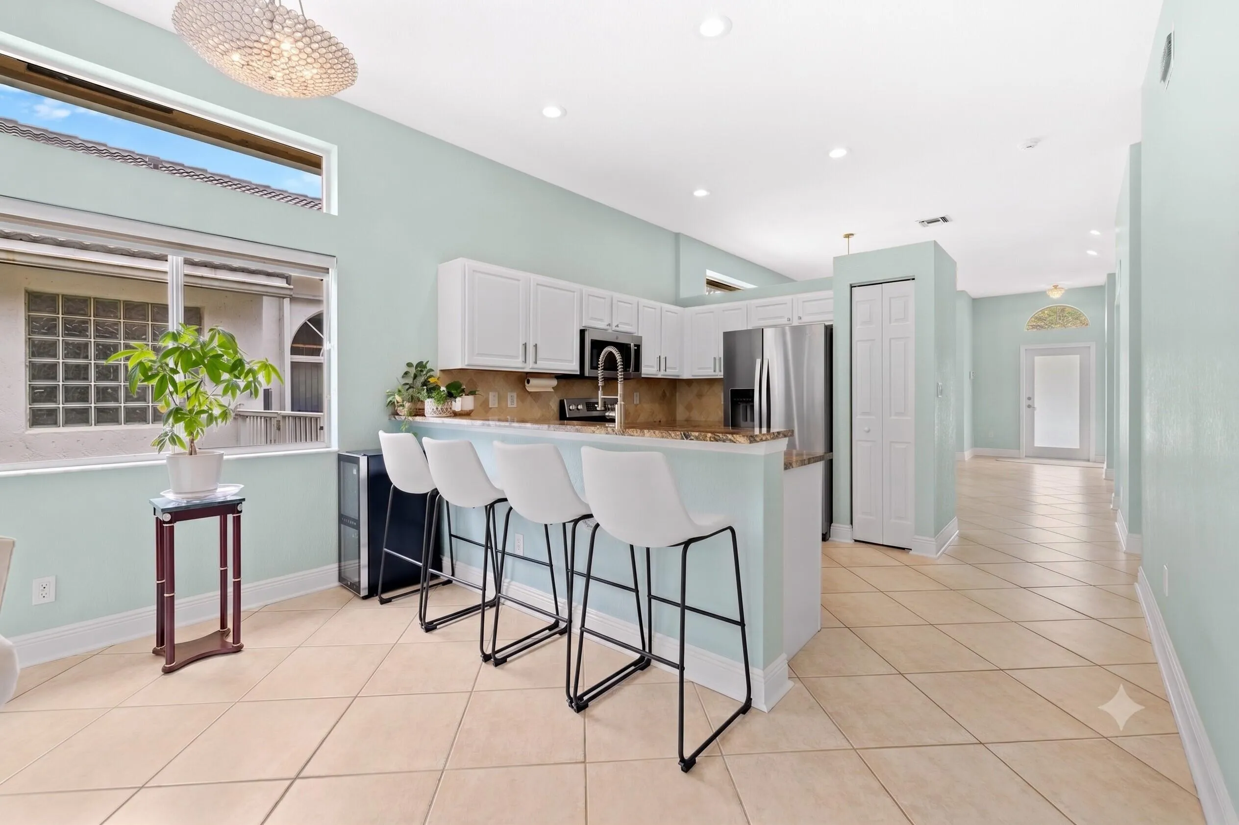 Kitchen with chairs