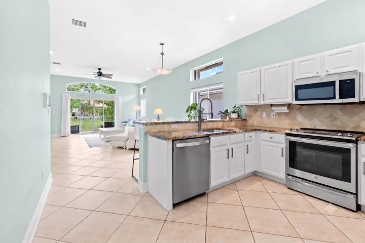 kitchen and living room