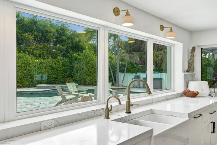 KITCHEN WINDOW VIEW POOL