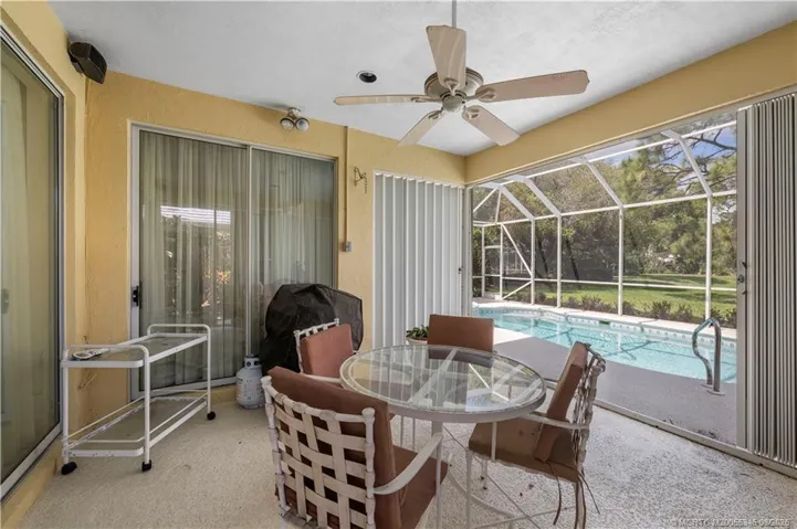 Lanai with covered area for shade
