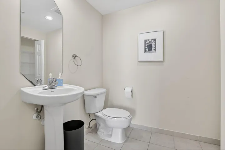 half bath with linen closet