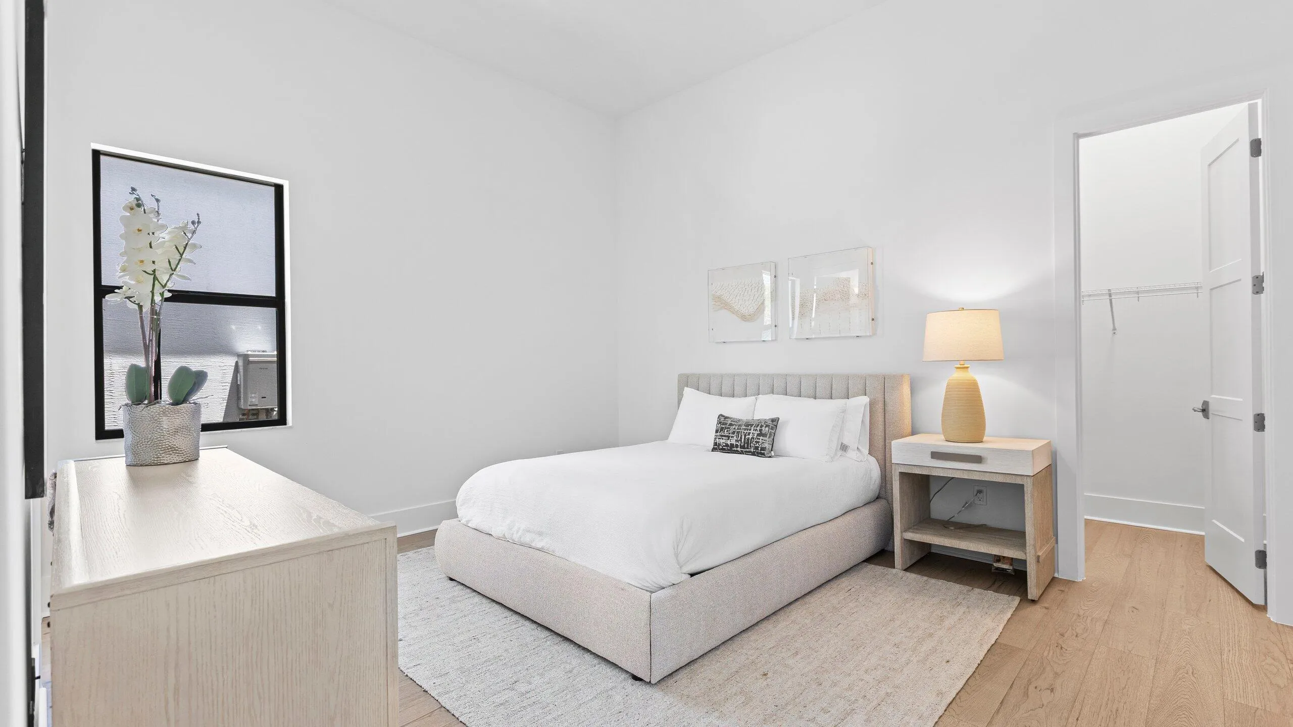 Bedroom staged