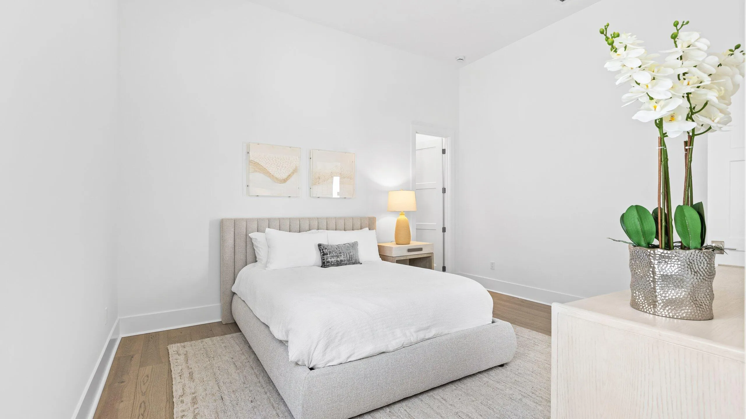 Bedroom staged