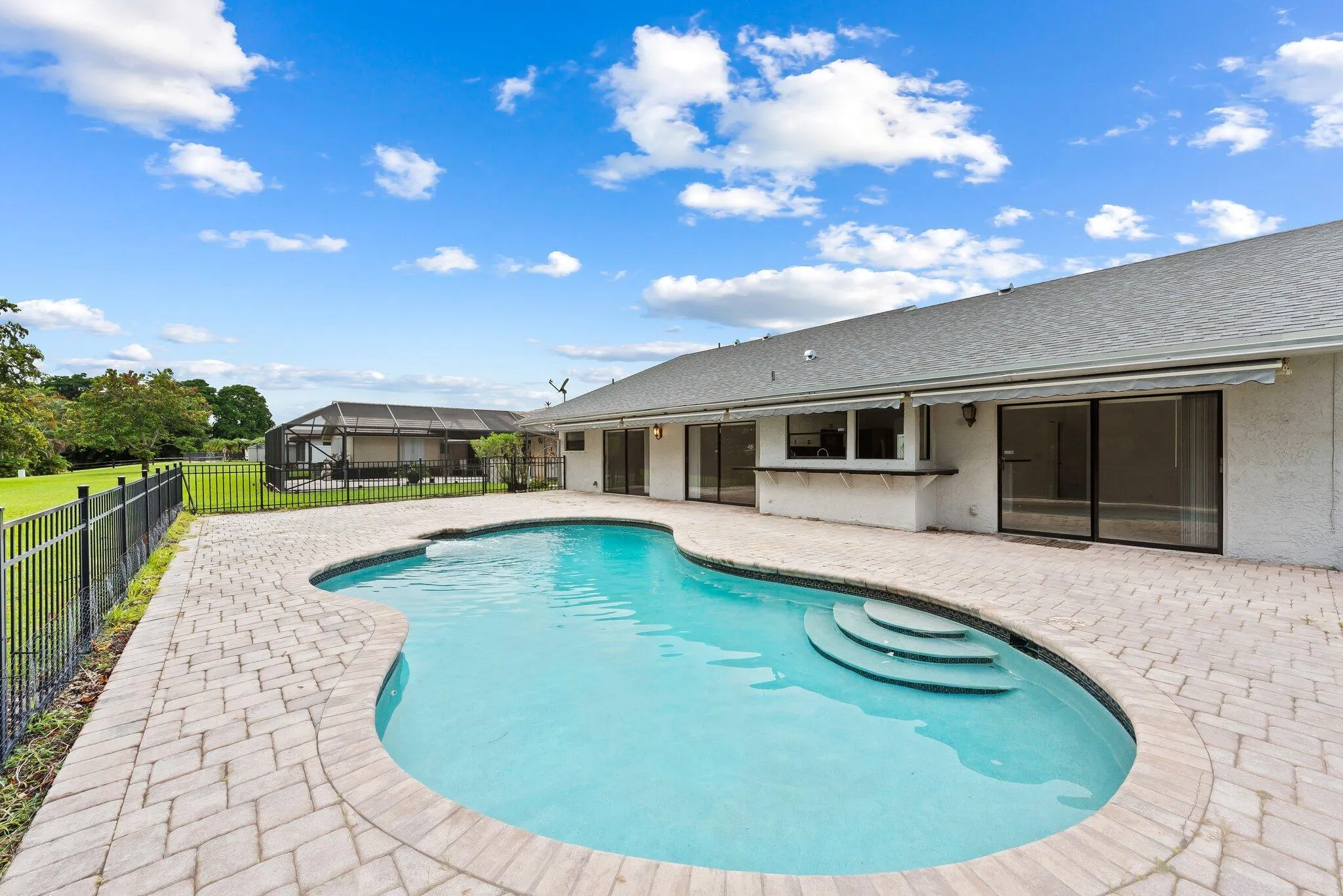 Fenced Yard and Pool Deck
