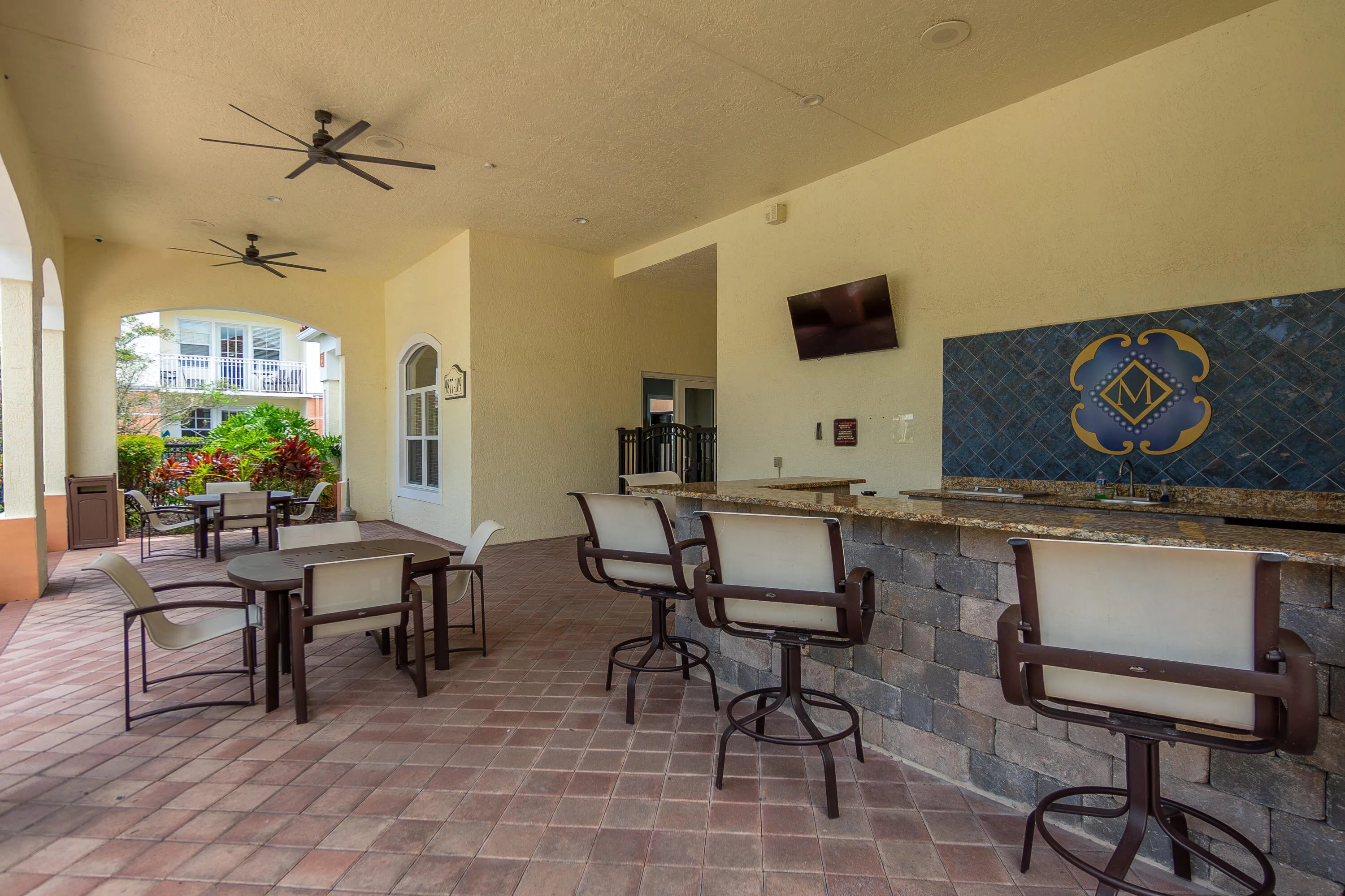 Covered Pool Patio Area