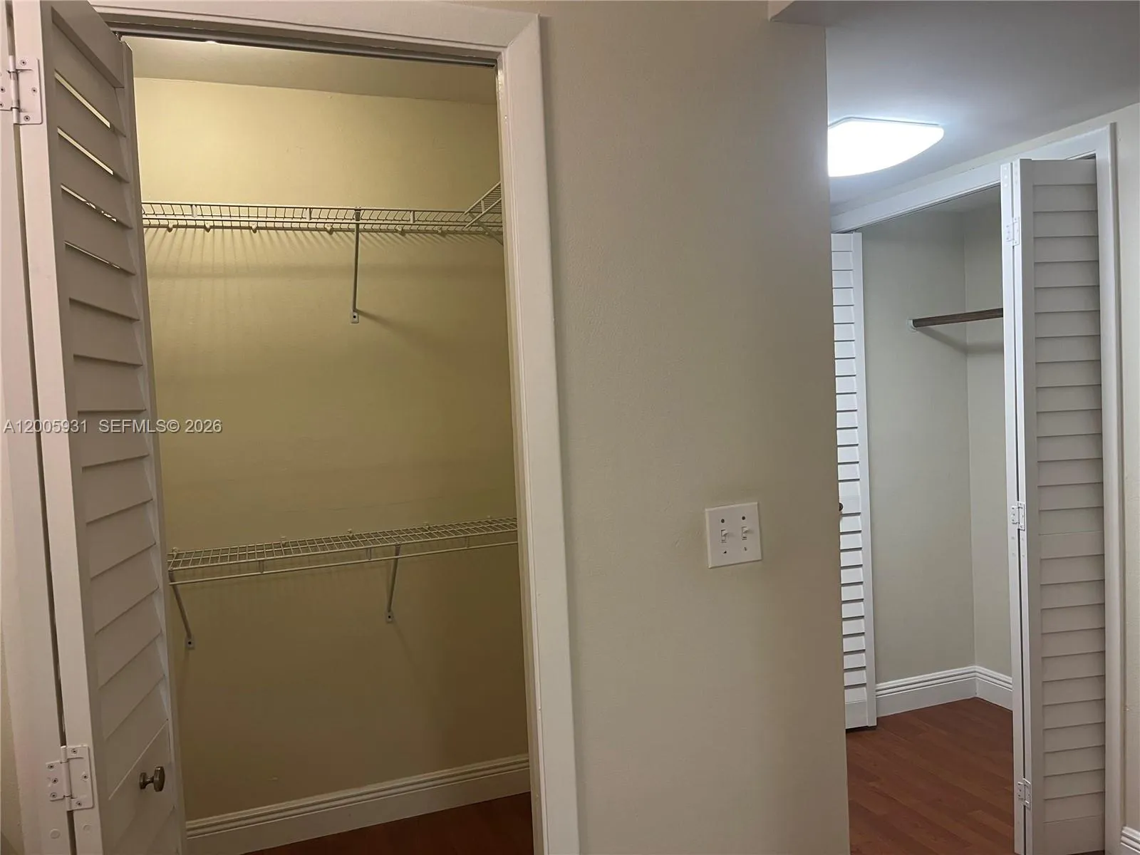 MASTER WITH WALK IN CLOSET PLUS ANOTHER CLOSET