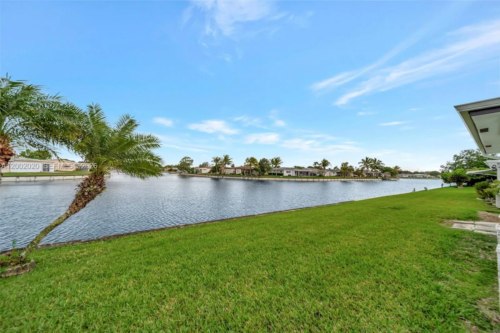facing Southwest in rear — 60 ft water frontage