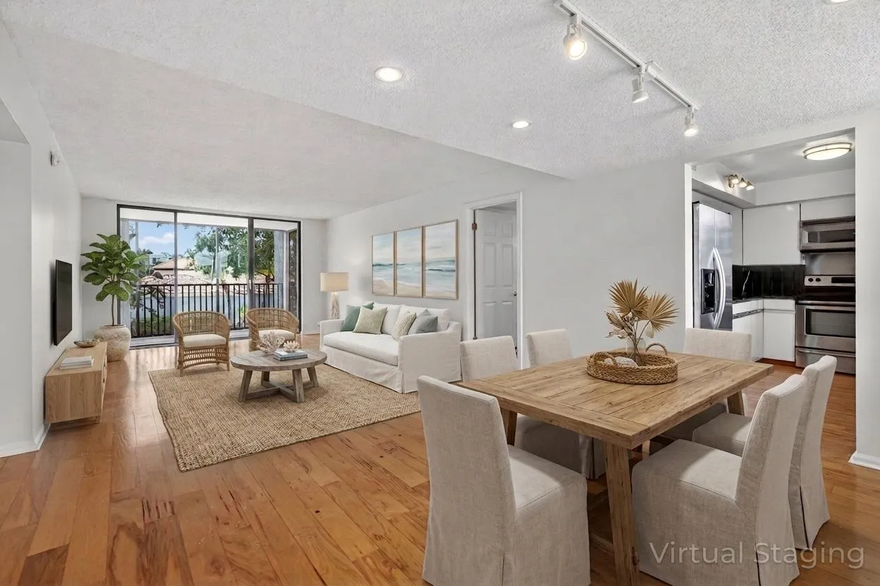 Dining-Living Area Virtually Staged