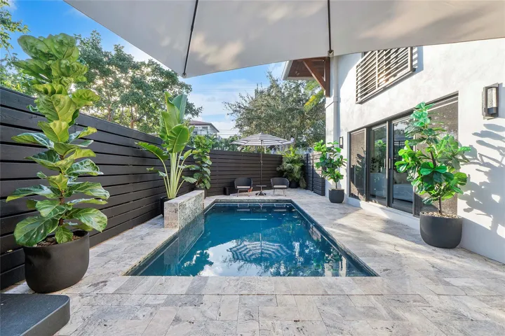 Heated saltwater pool