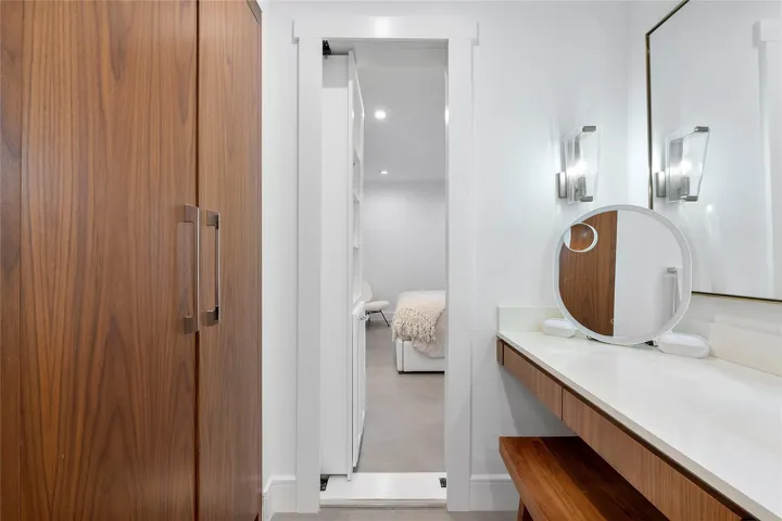 Hidden entrance to apartment from main house