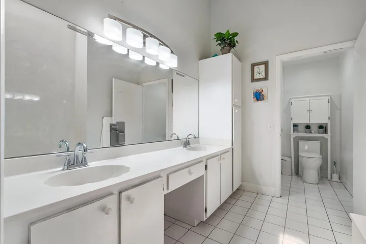 Primary Bathroom Large Vanity with Dual Sinks