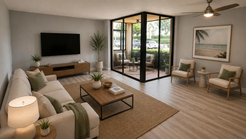 living room furnished