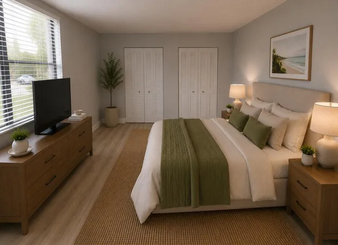bedroom furnished
