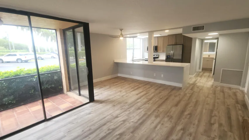 kitchen with bar stools