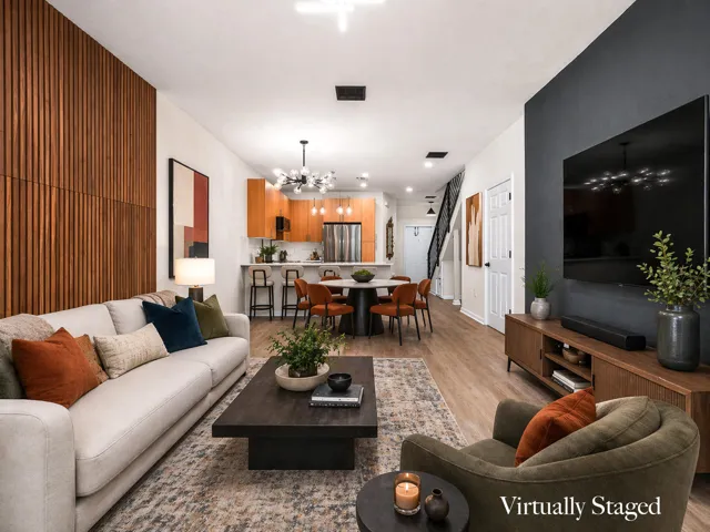 Virtually Staged Living/Dining /Kitchen View #2