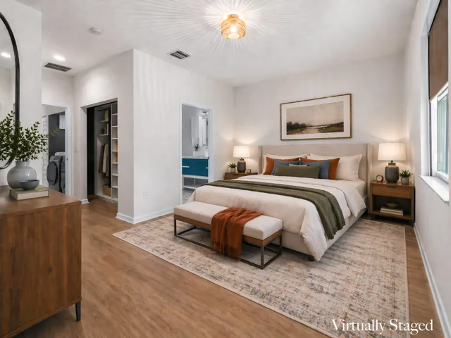 Virtually Staged Primary Bedroom