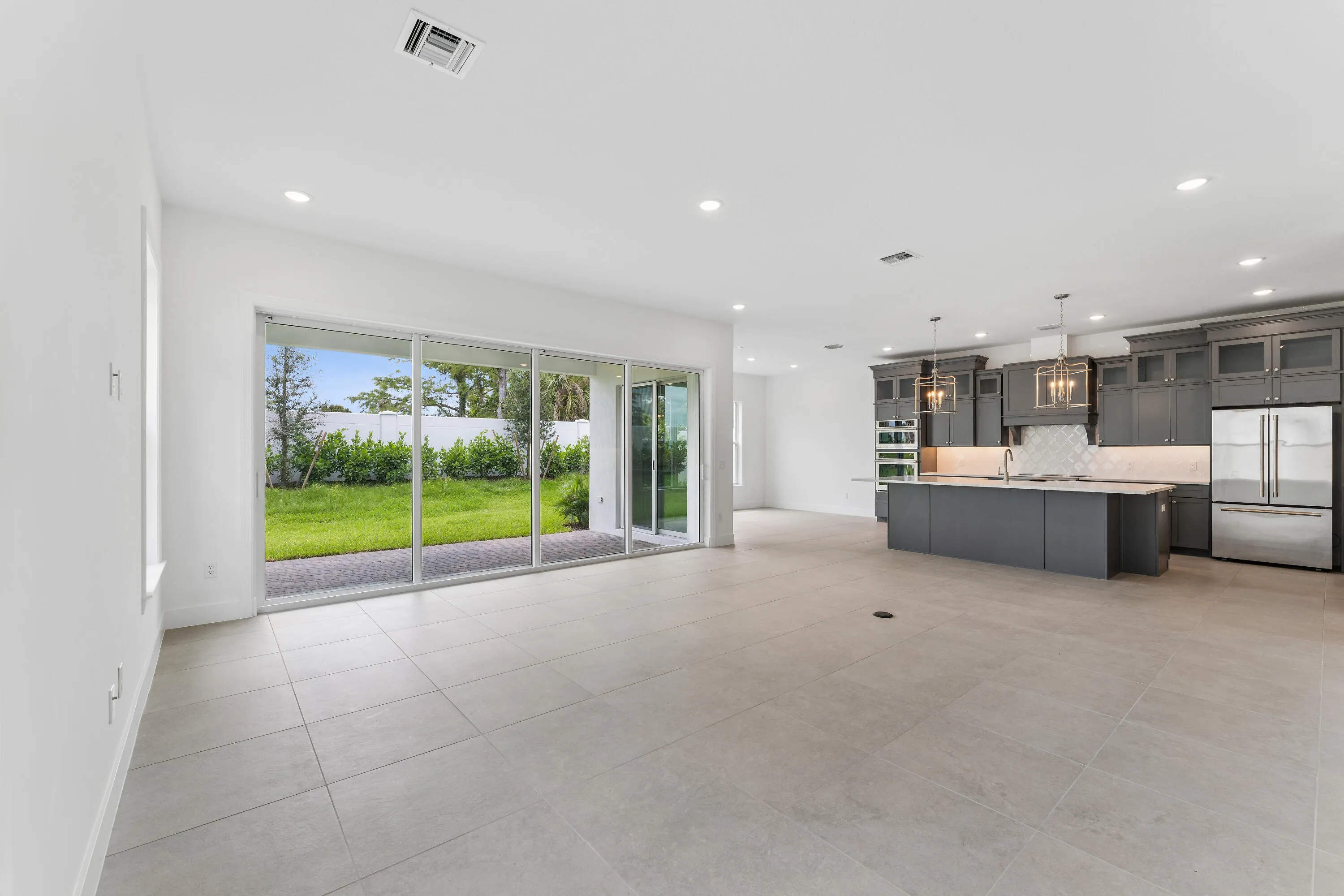Kitchen, Great Room & Dining Area