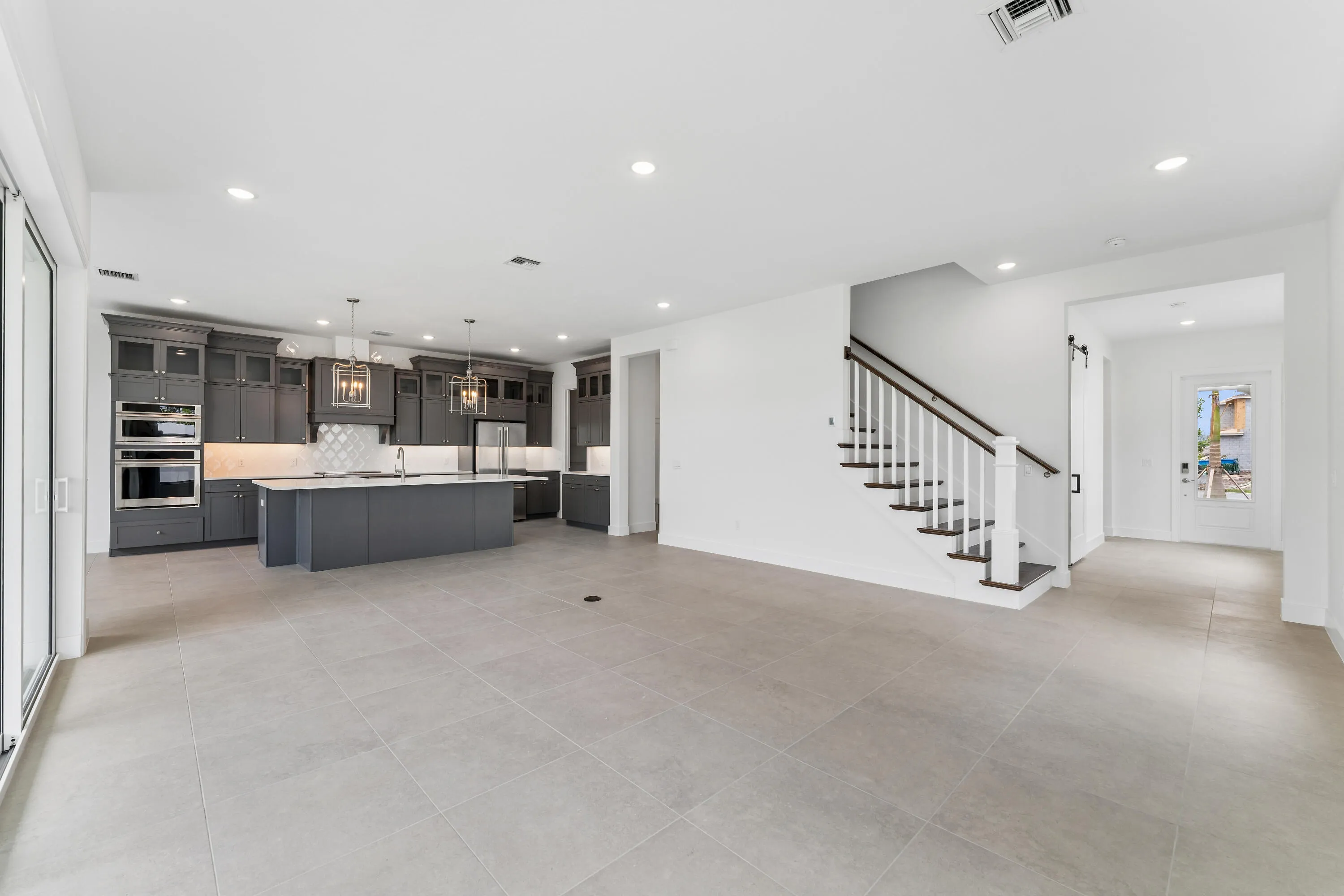Kitchen, Great Room & Dining Area