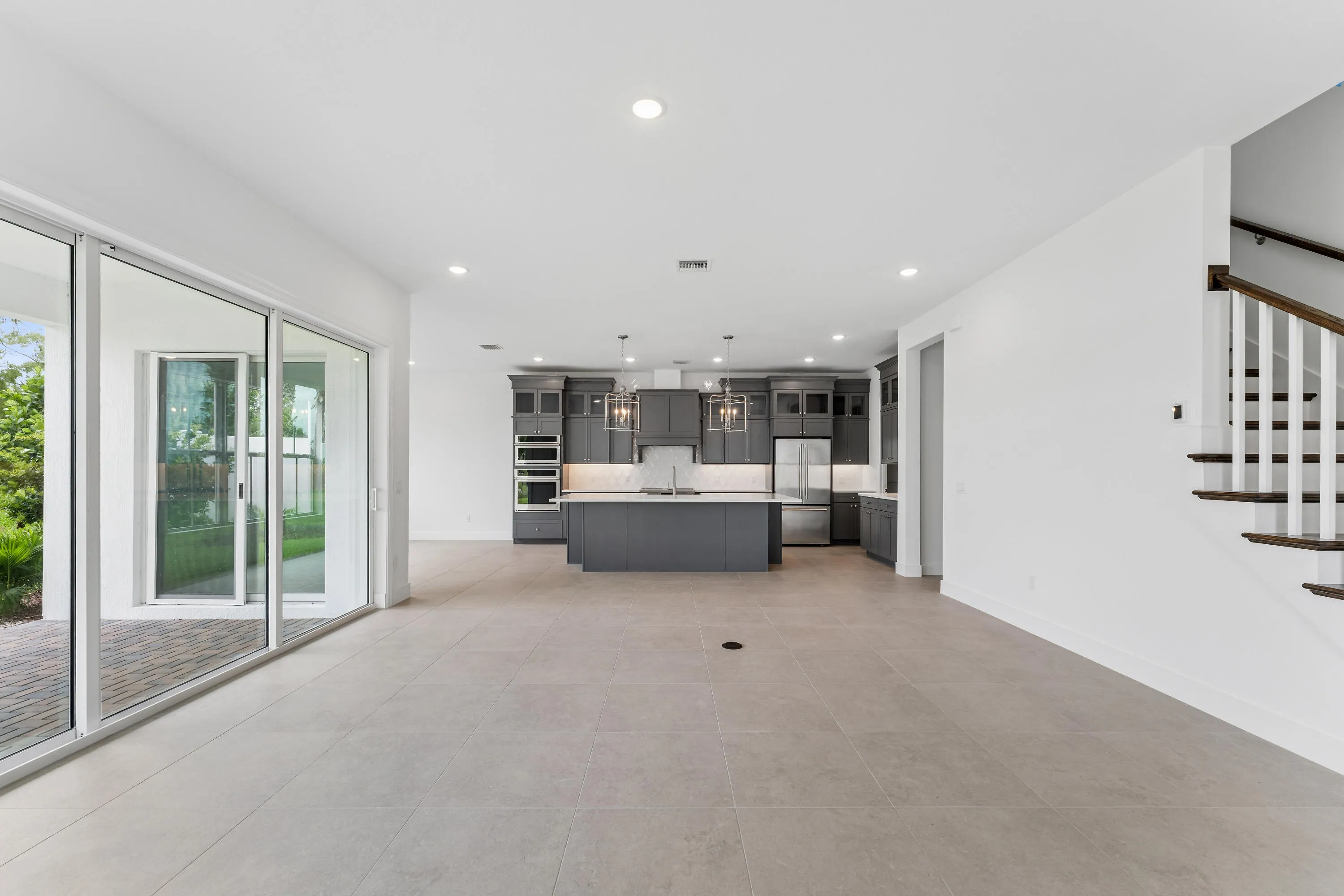 Kitchen, Great Room & Dining Area