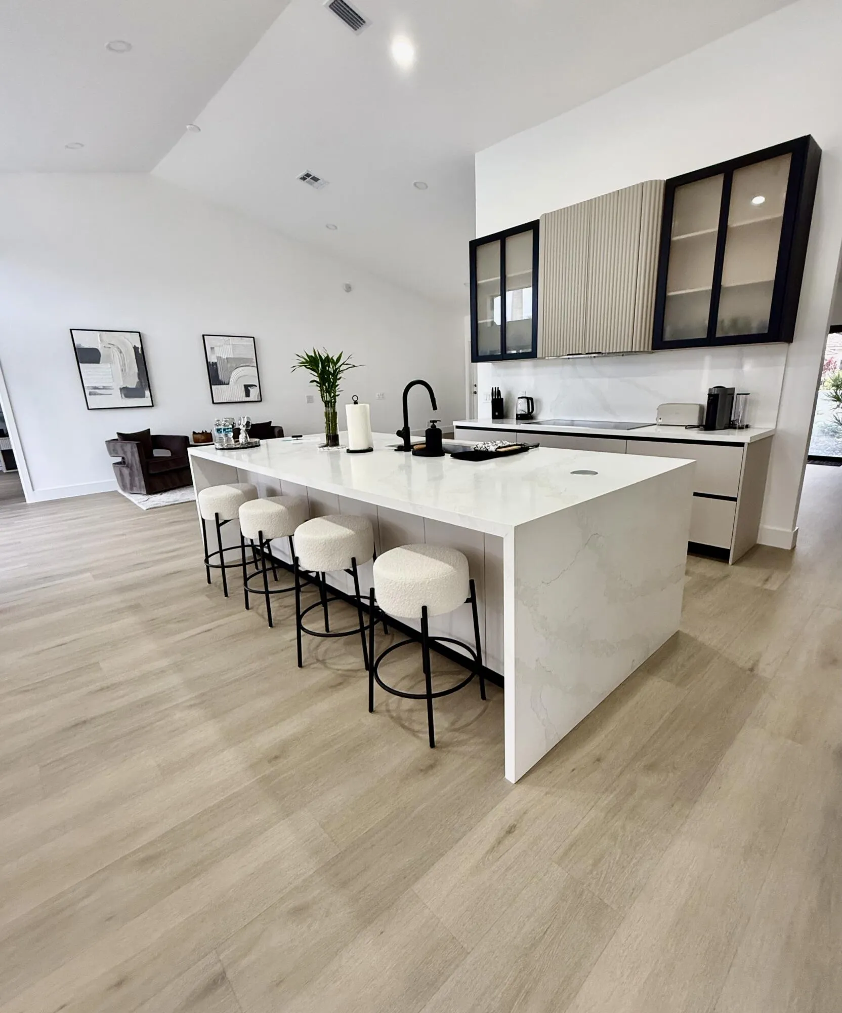 Gorgeous dining to large living room