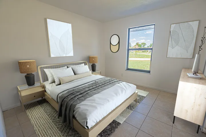 virtually staged - bedroom