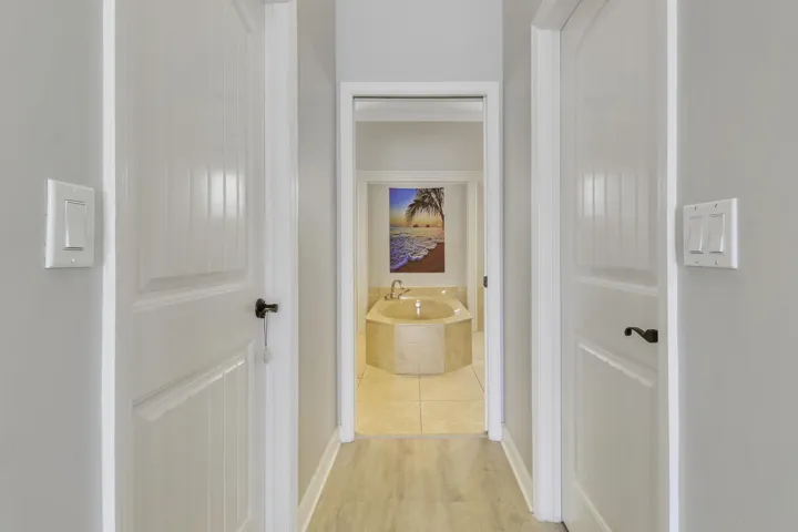 double walk-in closets in the master suite