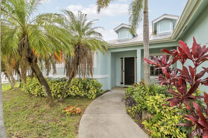 landscaped entry