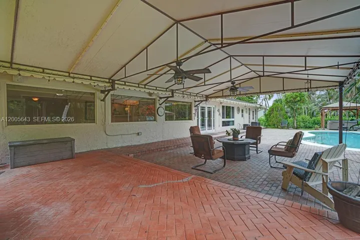 800 SF covered patio area