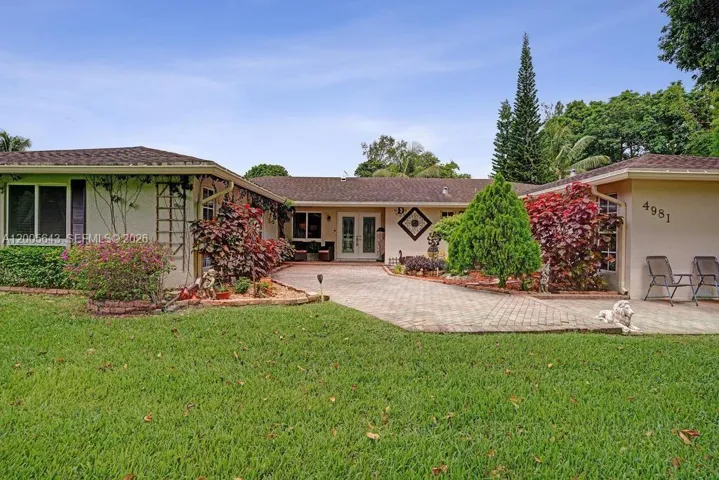 Grand entrance with butterfly garden