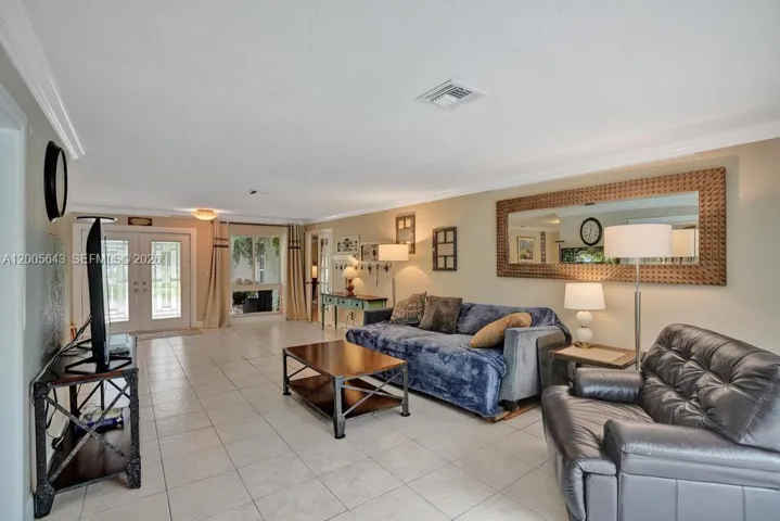 Entry has french doors