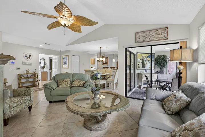 living area sliding door to patio