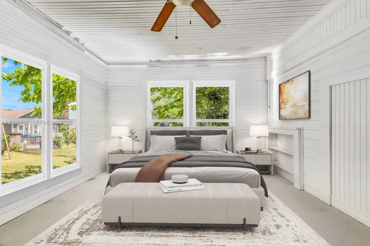 Virtually staged bedroom