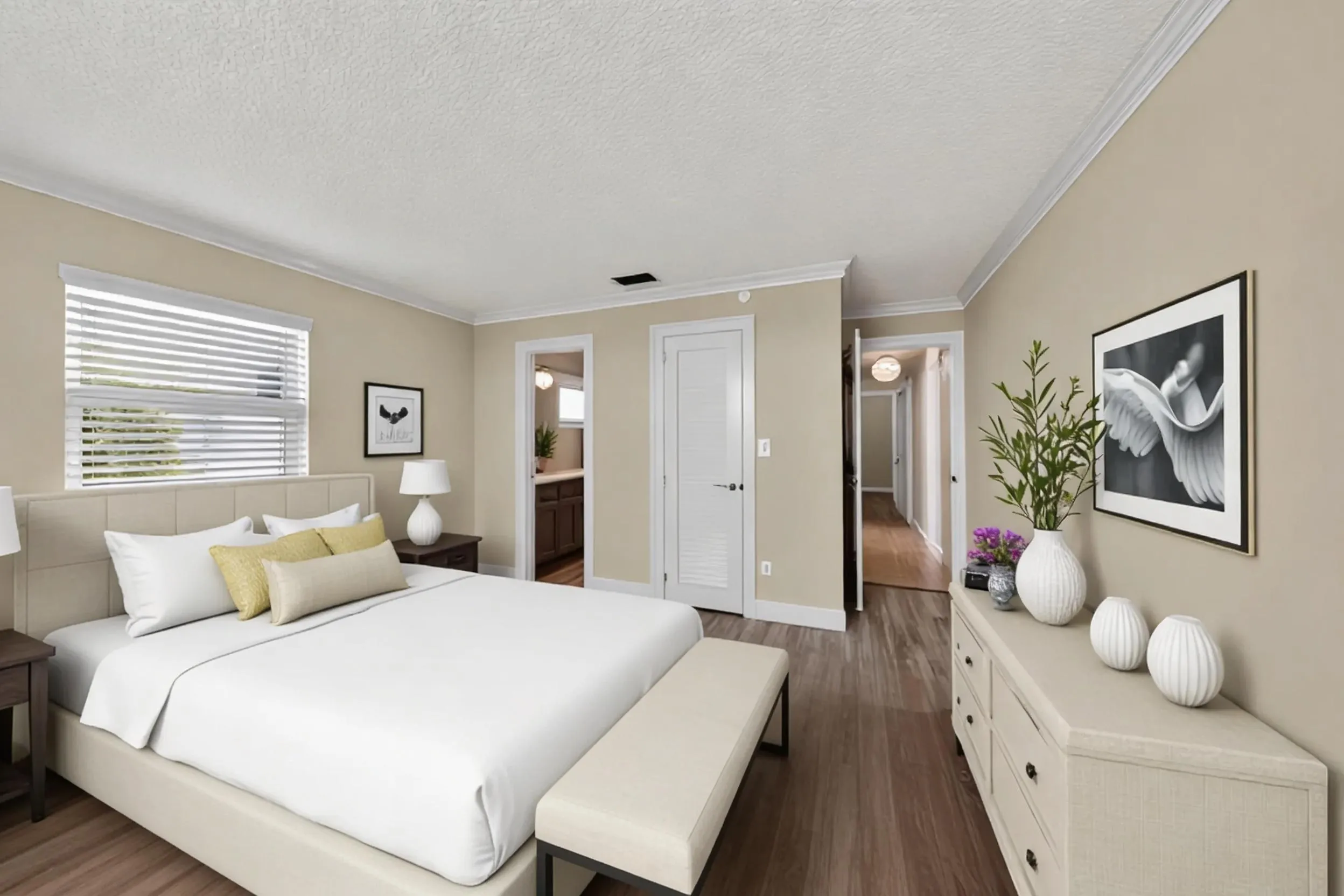 Furniture for staging purposes (Bedroom #1)