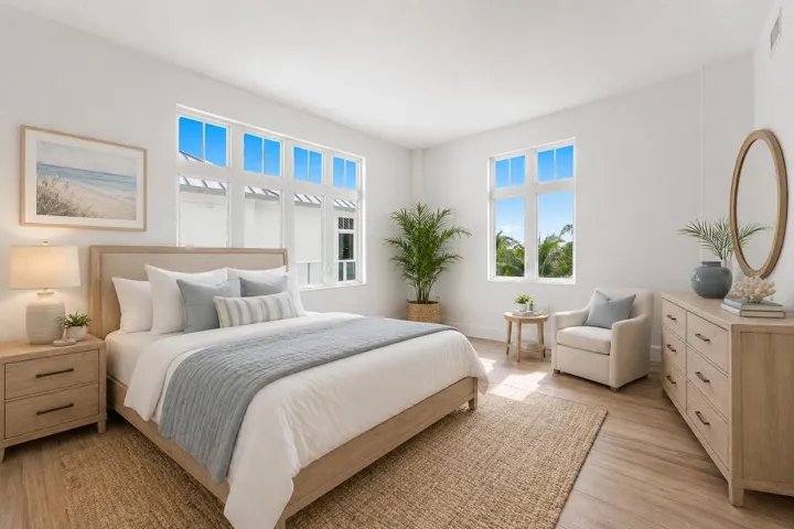 Virtually Staged Guest Bedroom