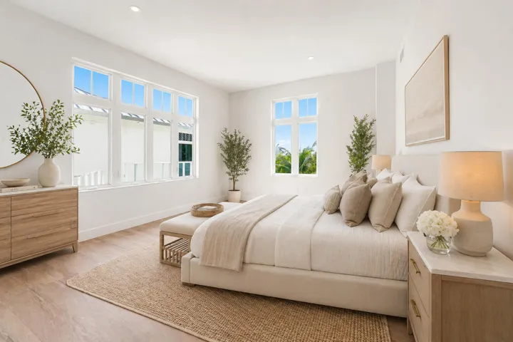 Virtually Staged Primary Bedroom