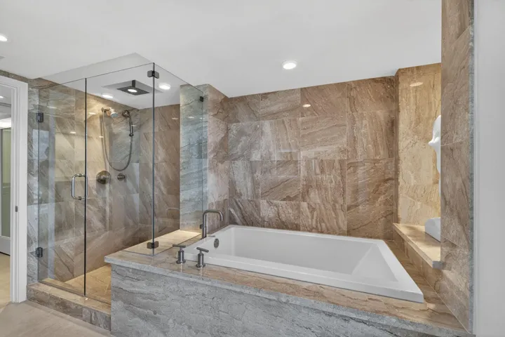 Primary shower and tub