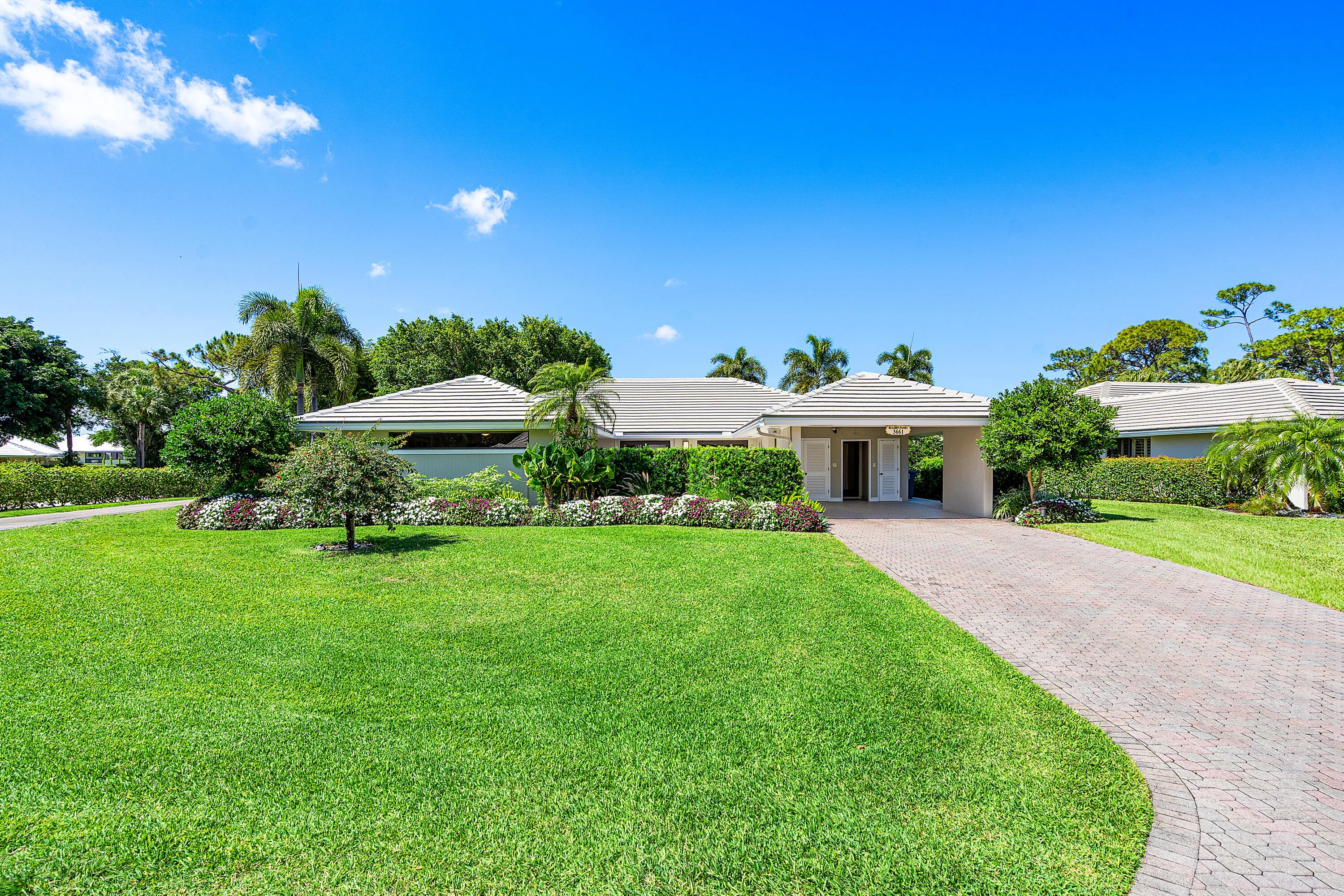 Front of villa