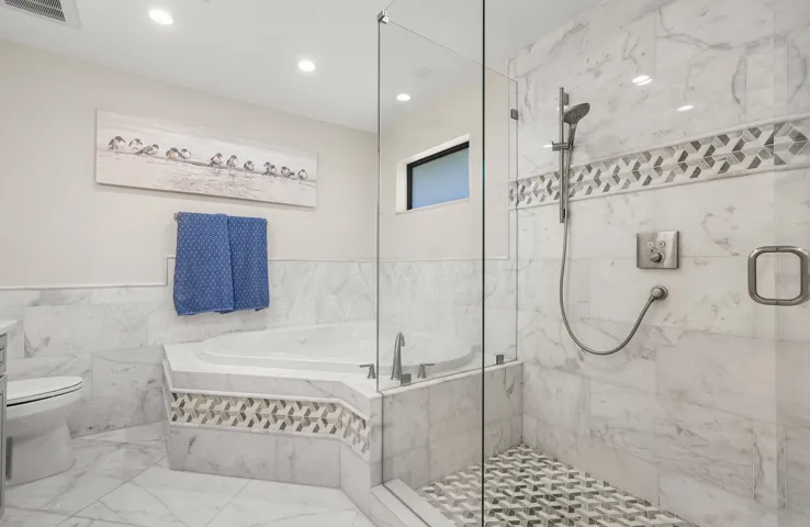 Master shower and bath