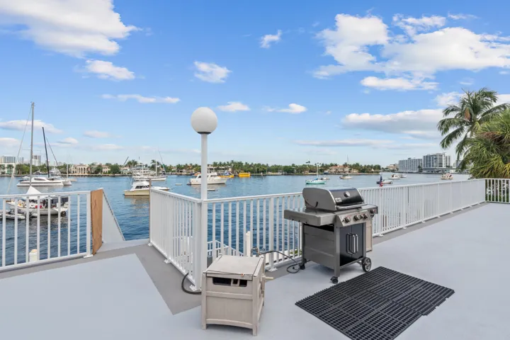 Community grill and intracoastal view