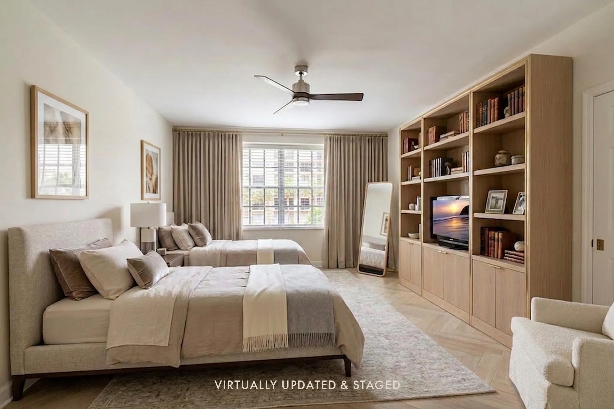 Virtually Renovated Second Bedroom