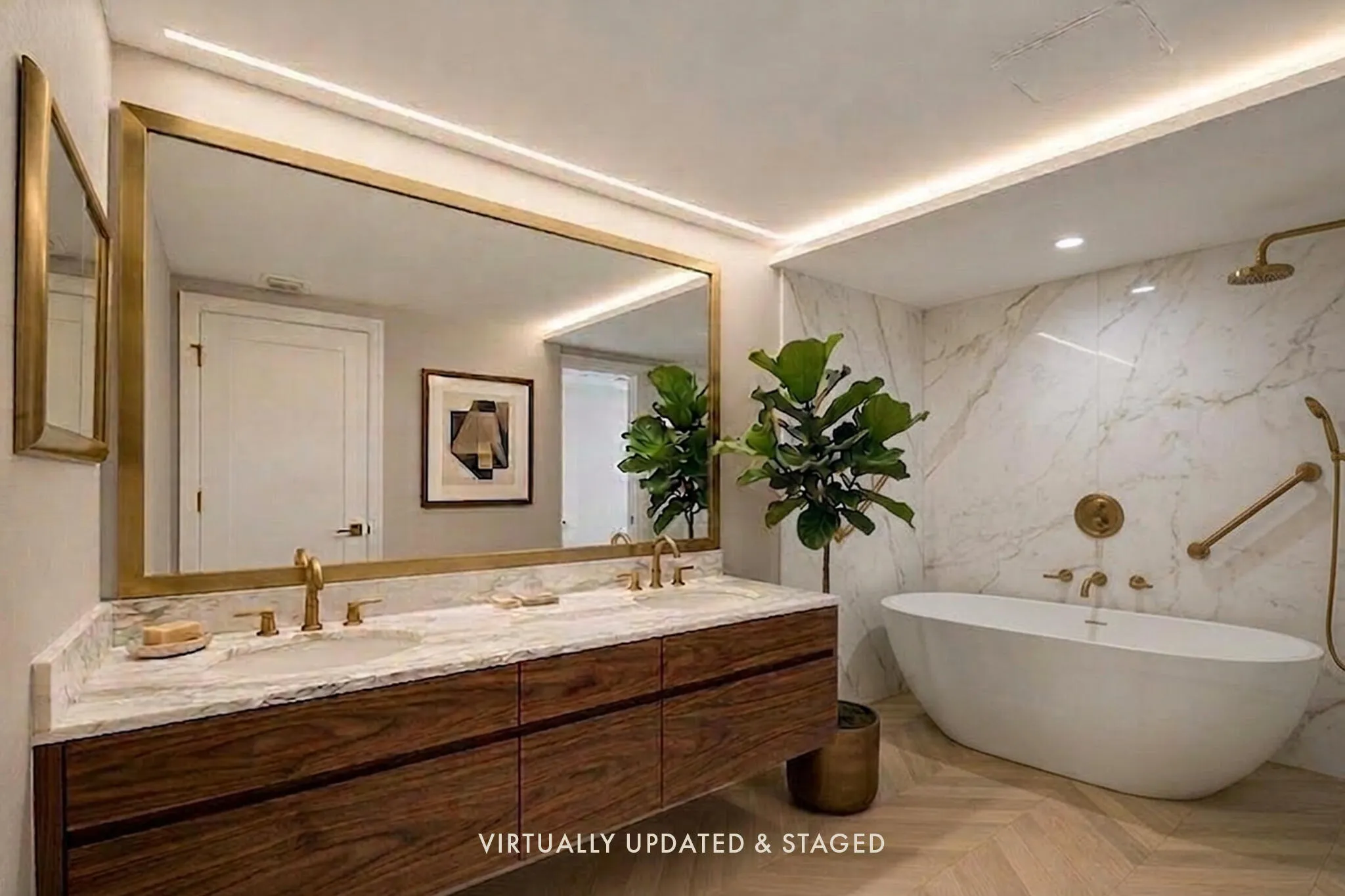 Virtually Renovated Master Bathroom