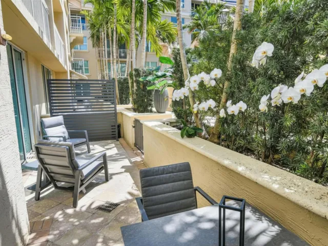 Imagine stepping onto your private patio, a serene oasis for unwinding outdoors. This exclusive space seamlessly transitions from indoor comfort to outdoor relaxation, with a sparkling pool just steps away. Whether soaking up the sun, taking a refreshing dip, or hosting friends, this setup offers a luxurious backdrop for spontaneous swims and poolside relaxation.