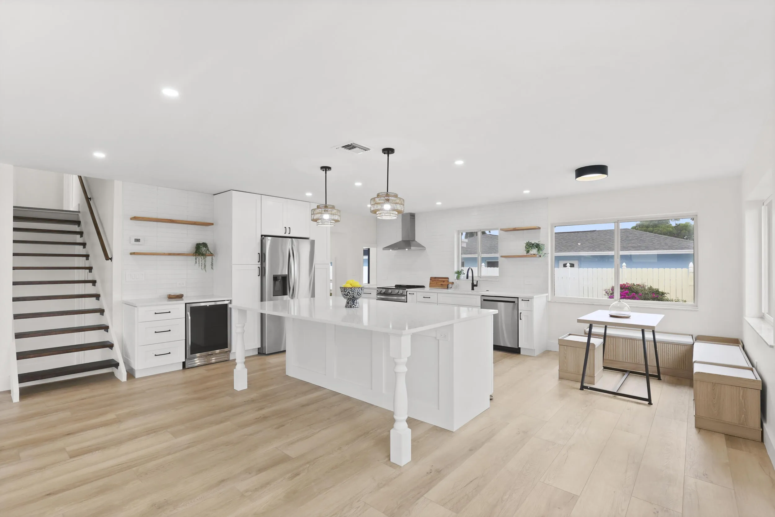 Spacious kitchen with loads of seating