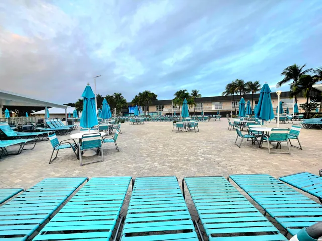 PLENTY OF LAWN CHAIRS AND TABLES