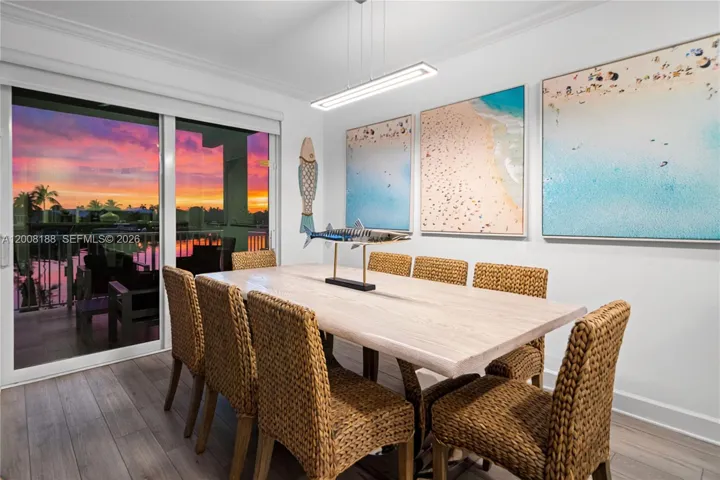 Dining at sunset view