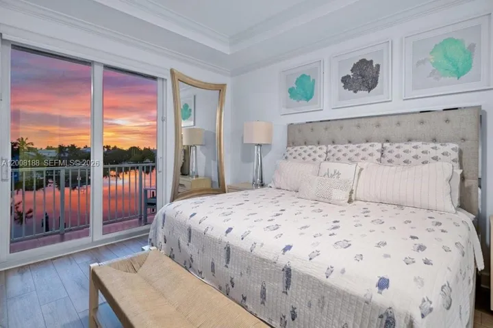 Bedroom at sunset