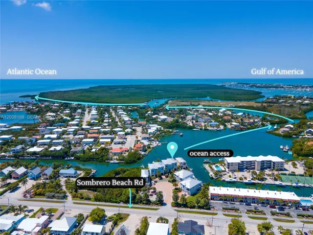 Aerial view to open water