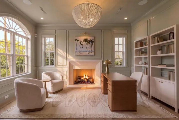 12 - Living room with white sectional so